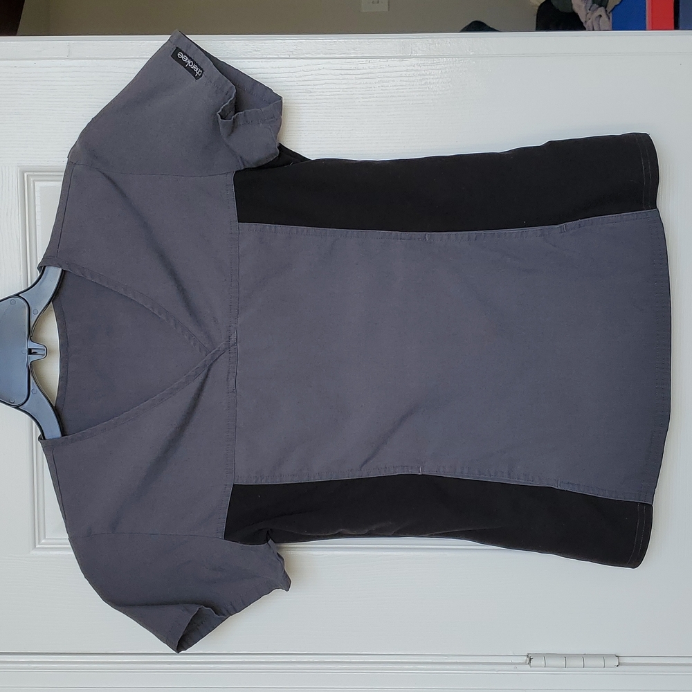 Gray scrub top